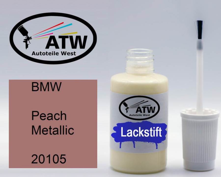 BMW, Peach Metallic, 20105: 20ml Lackstift, von ATW Autoteile West.